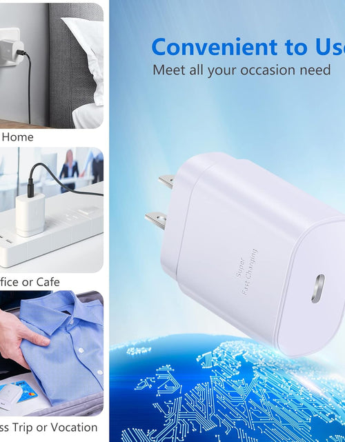 Load image into Gallery viewer, USB C Charger Block,  25W Super Fast Charger Type C Charging Block Compatible Iphone 15/14/13 Pro/12 Mini/11 Pro Max/Xs/Xr/Se/Ipad Pro, Samsung S23/S22 Ultra/S21 Plus/S20 FE-3 Pack White
