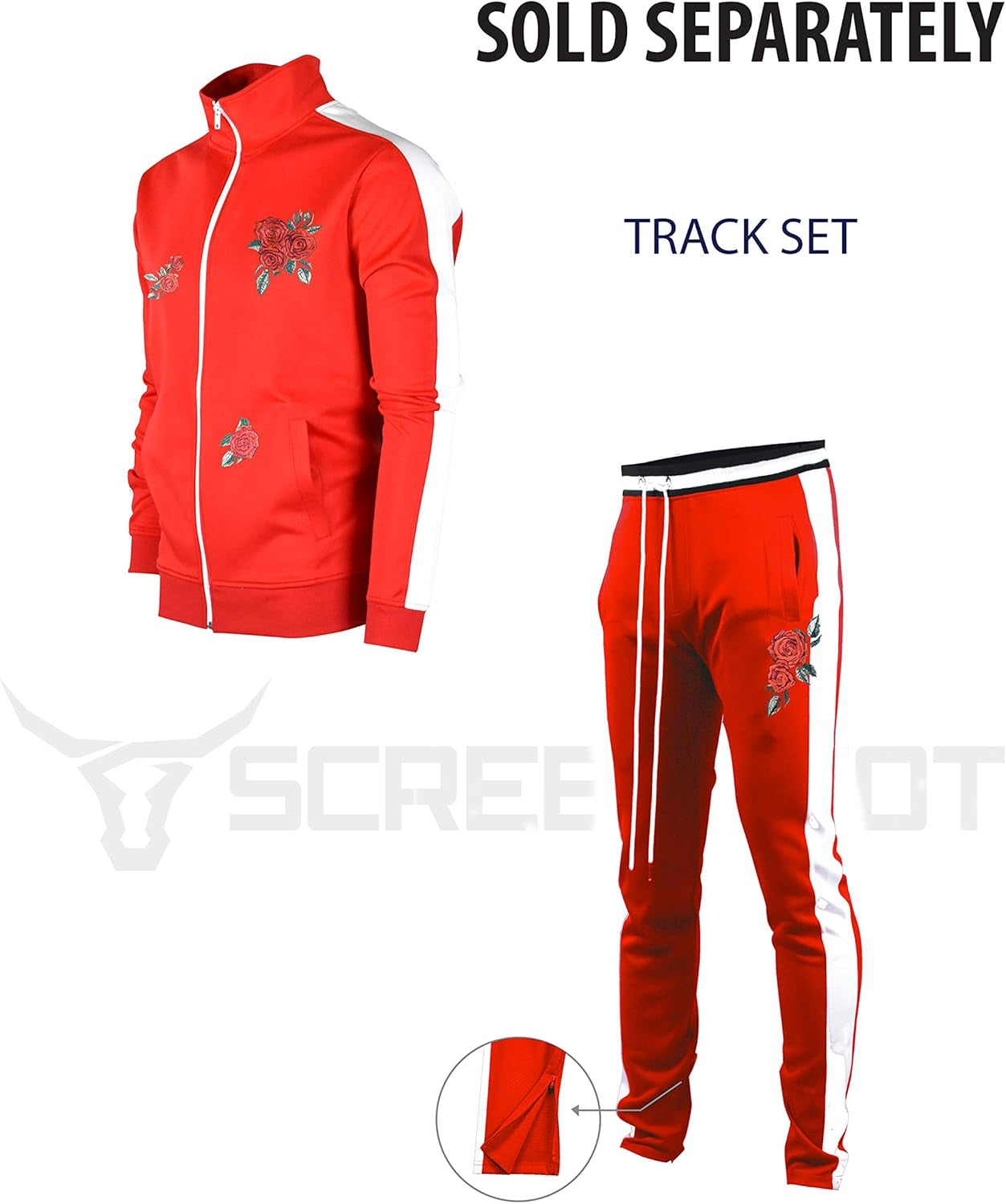 Mens Urban Hip Hop Premium Track Jacket - Slim Fit Side Taping Sportswear Urbanwear Streetwear Top