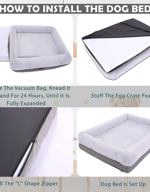 Load image into Gallery viewer, Orthopedic Dog Bed for Large Dogs and Medium Dogs, Dog Sofa Bed with Waterproof Liner Pad and Removable Washable Cover, Dog Mat for Crates and Couch，Puppy Bed, Pet Bed
