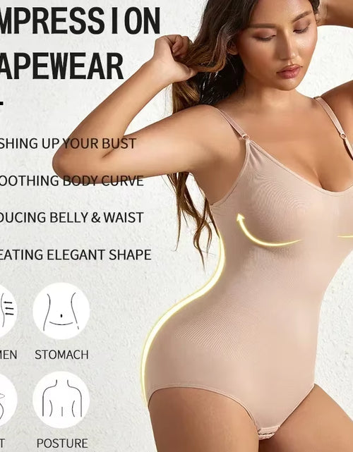 Load image into Gallery viewer, 1 Piece Solid Seamless Brief Shaping Shapewear Bodysuit, Tummy Control Butt Lifting Slimmer Body Shaper, Women'S Underwear
