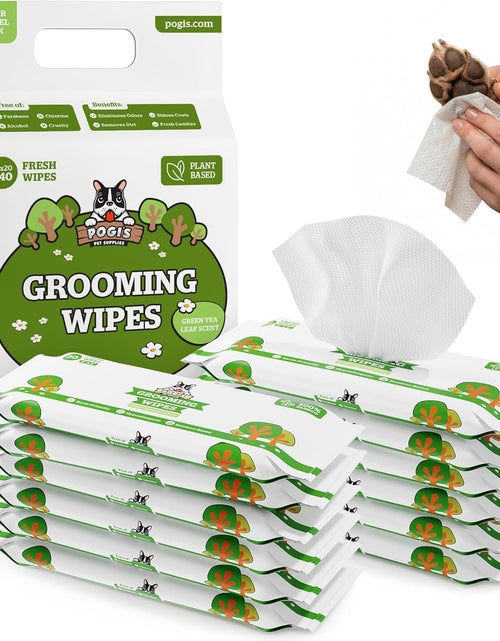 Load image into Gallery viewer, Pogi'S Grooming Wipes - Hypoallergenic Pet Wipes for Dogs &amp; Cats - Plant-Based, Earth-Friendly, Deodorizing Dog Wipes
