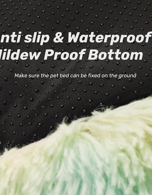 Load image into Gallery viewer, anti Anxiety round Fluffy Plush Faux Fur Warm Washable Dog Bed &amp; Cat Bed, Original Bed for Small Medium Large Pets,Used to Relieve Joints and Improve Sleep（20"/24"/27''） (20", Rainbow)
