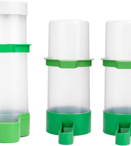 Bird Feeder, Bird Water Dispenser for Cage,  2PCS Automatic Bird Water Feeder with 1PCS Food Feeder for Cage Pet Parrot Budgie Lovebirds Cockatiel (2Pcs 90Ml + 1Pcs 150Ml)