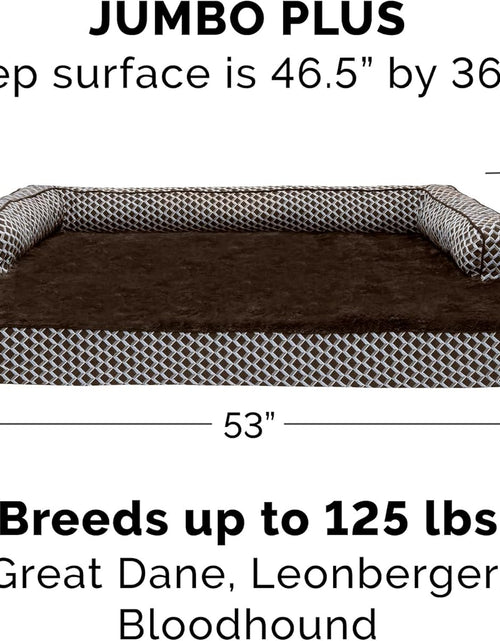 Load image into Gallery viewer, Replacement Pet Bed Cover - Plush Fur and Décor Comfy Couch Washable Dog Bed Cover, Diamond Brown, Jumbo plus (Xx-Large)
