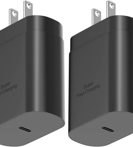 Samsung USB-C Super Fast Charging Power Adapter,25W PD Charger Block for Samsung Galaxy S23 Ultra/S23/S23+/S22/S22 Ultra/S22+/Note 20/S20/S21/S10, Galaxy Tab S7/S8(2 Pack)