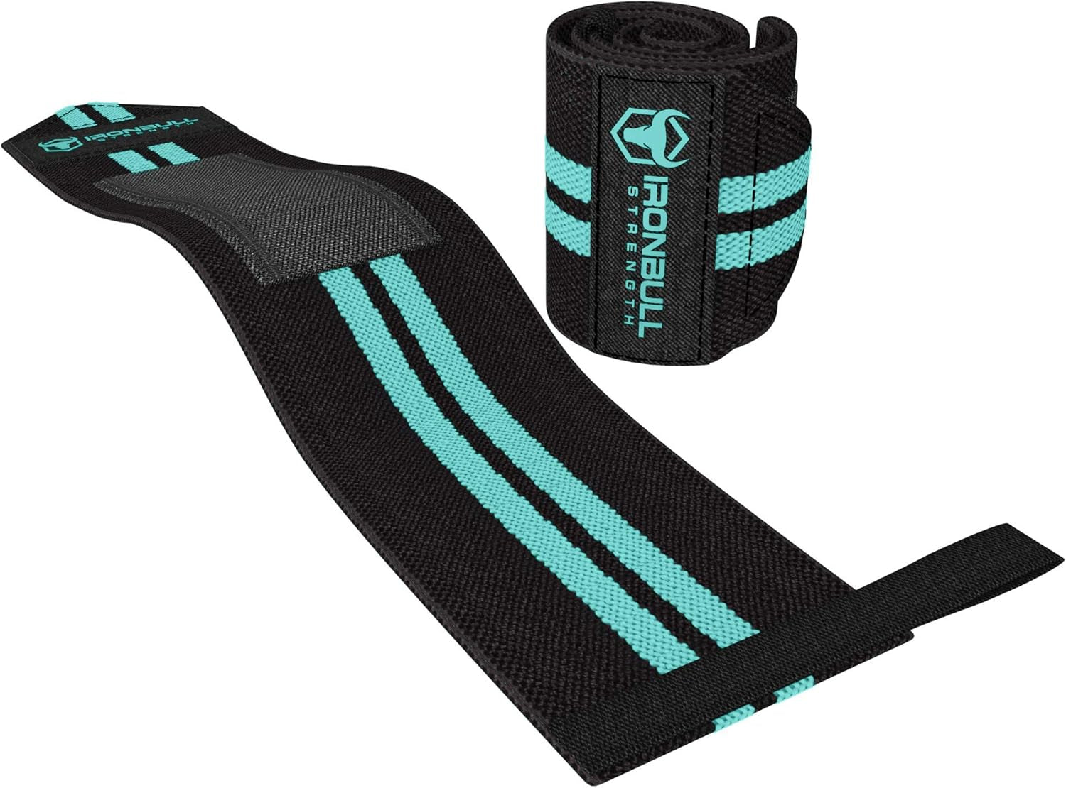 Women Wrist Wraps with Thumb Loops - 12" Professional Grade - Wrist Support Brace and Compression for Cross Training, Weight Lifting, Powerlifting, Strength Training (Black/Mint)
